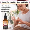 thumbnail image 5 of MAX ABSORPTION Biotin Liquid Drops (Mixed Berry), 5000 mcg Biotin Per Serving, 60 servings, No Artificial Preservatives, Vegan Friendly, Support Healthy Hair, Strengthen Nails, Improve Skin Health, 5 of 8