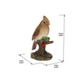 thumbnail image 3 of Female Cardinal Resting on Stump Garden Statue, 3 of 5