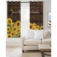 thumbnail image 2 of Sunflowers Blackout Curtains 63 Inches Long, Wooden Yellow Summer Botanical Elegant Pastoral Thermal Insulated Black Out Curtains, Darkening Window Curtain for Bedroom Living Room 42"x63" 2 Panels, 2 of 9