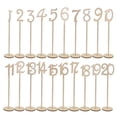 thumbnail image 1 of EeaseCA 1 Set Wooden Table Numbers Seating Cards for Wedding Party Decoration (Beige), 1 of 5