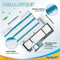 thumbnail image 3 of Keepow Reusable Replacement Pad Compatible with Shark mop VM252, VM200, VC205, VM250, Bluewhite,3 Packs, 3 of 5