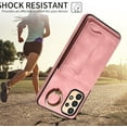 thumbnail image 7 of Phone Case for Samsung Galaxy A23 5G/4G Wallet Cover with Tempered Glass Screen Protector and Ring Stand Credit Card Holder Slot Leather Cell A 23 23A 6.6 Women Girls Pink, 7 of 7
