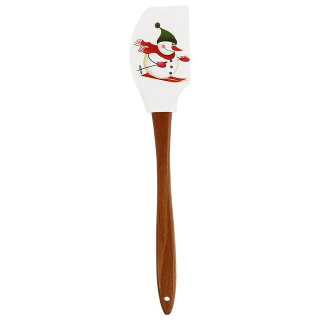 1 Pce Outil de Cuisson de Noël Spatule à Gâteau en Silicone Adorable Racloir à Crème