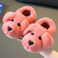 thumbnail image 3 of Cdudpw Big Kids Slippers for Boys Girls Winter Warm Cute Dog House Shoes Fuzzy Fun Cartoon Indoor Bedroom Footwear(W237-Red), 3 of 3