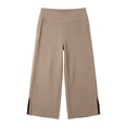 thumbnail image 6 of Posijego Womens Capri Yoga Pants Side Slit High Waisted Wide Leg Athletic Running Pants Work Dress Cropped Pants with Pockets, 6 of 7