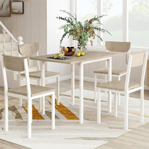 Modern 5 Piece Dining Room Table Sets, Metal Dining Table Set