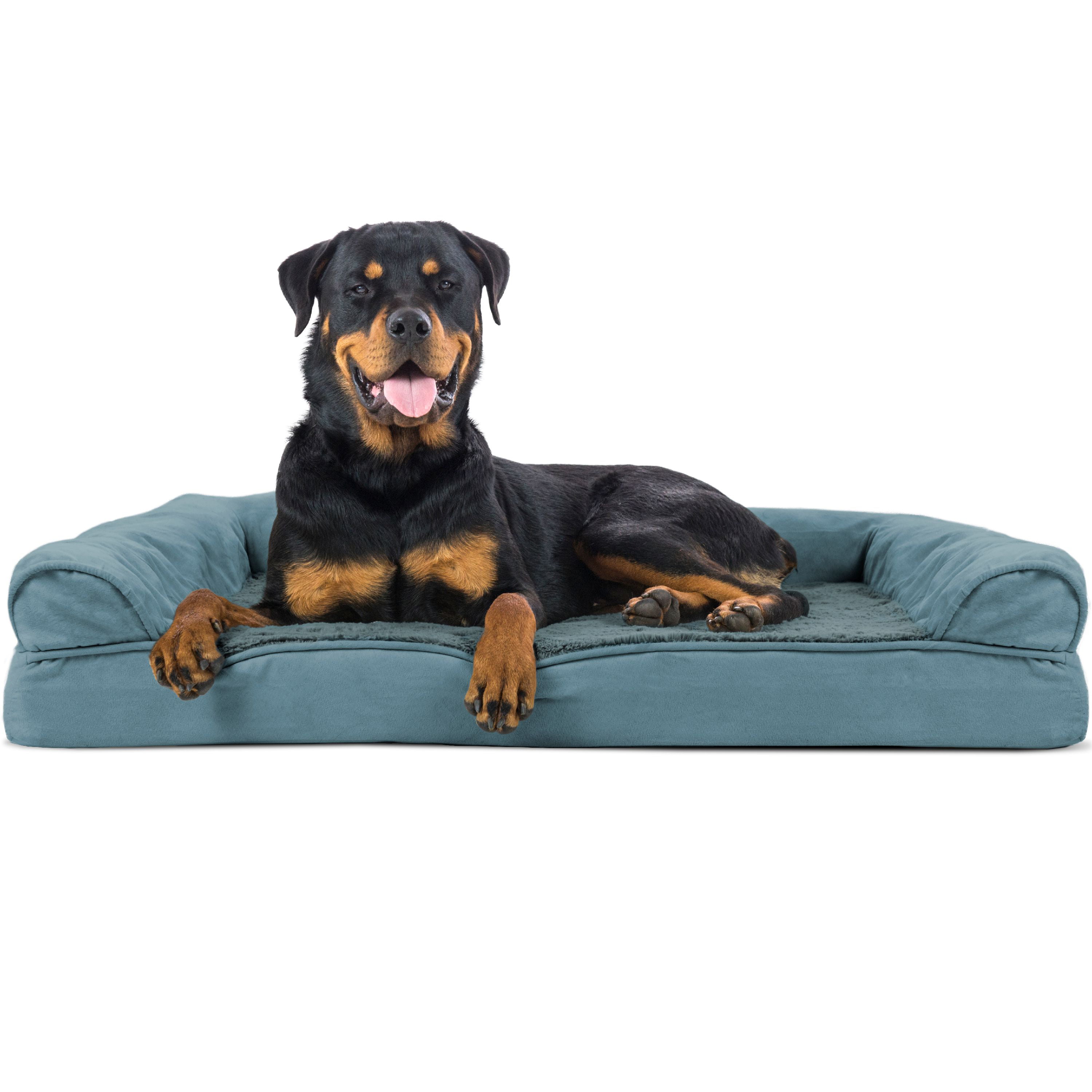 FurHaven Plush & Suede Orthopedic Sofa Dog Bed - Jumbo, Deep Pool