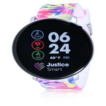 Justice Unisex Tween Sport Smartwatch with Tie Dye Band - JSE4215WM