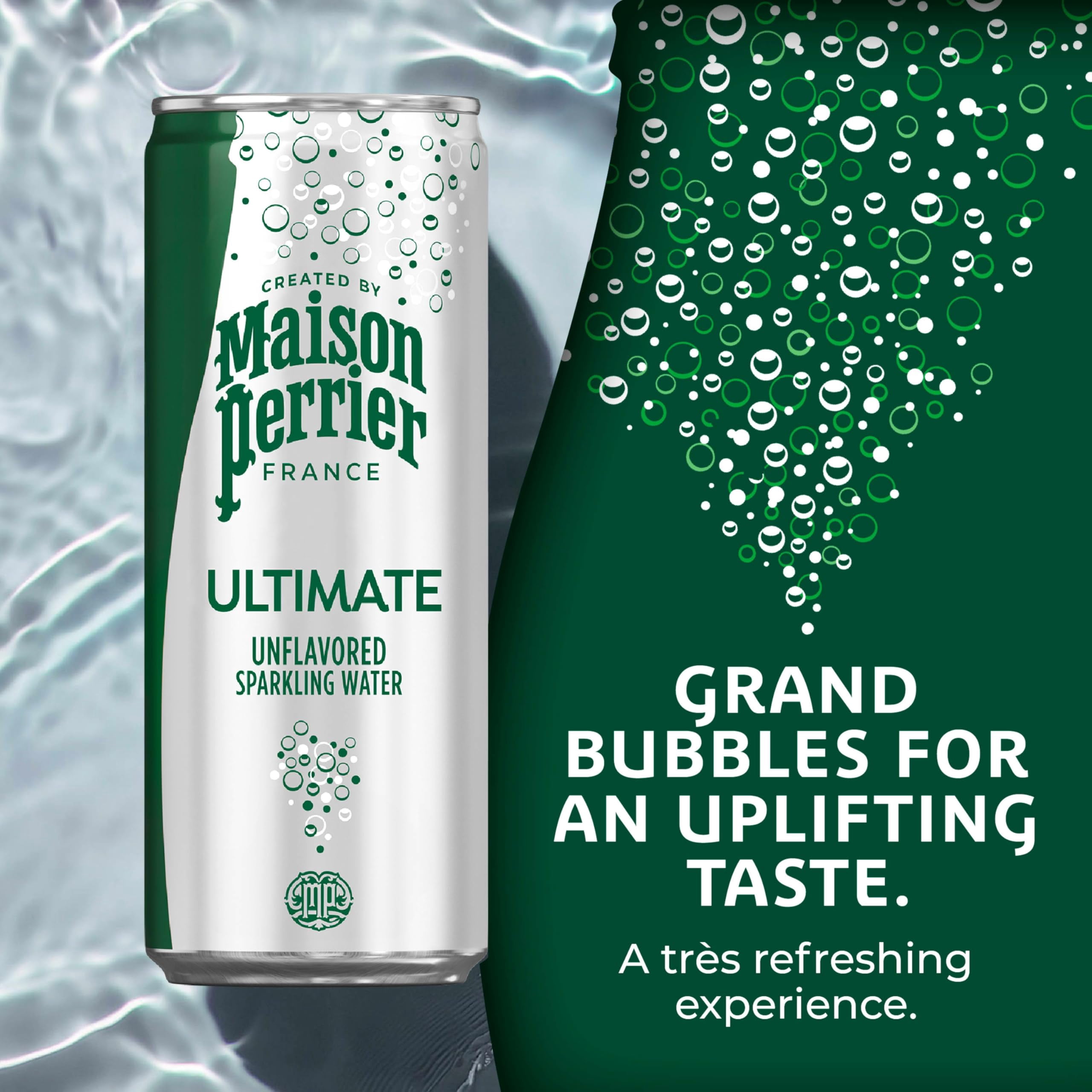 Maison Perrier Ultimate Sparkling Water, 11.15 AIS1&nbsp;Fl Oz Cans, 8 Count, 3 Pack