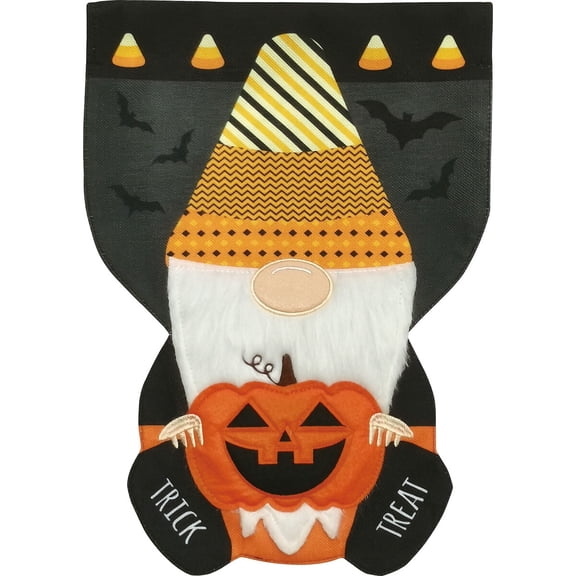 Briarwood Lane House Flag 40x28 For Outdoor Halloween Gnome Burlap For Halloween House Flag