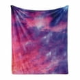 thumbnail image 1 of Sky Soft Flannel Fleece Throw Blanket, Cloudy Sunset Idyllic Shades of Pink on Air Gradient Fading Moody Picture Print, Cozy Plush for Indoor and Outdoor Use, 50" x 60", Purple, by Ambesonne, 1 of 6
