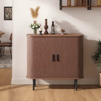 Vabches Sideboard Buffet Cabinet with 2 Sliding Tambour Doors, 31" Farmhouse Storage Cabinet with Adjustable Shelves for Living, Dining Room, Kitchen, Hallway