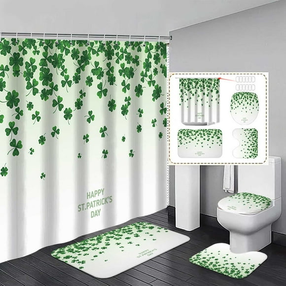 Boovnll Premium Shower Curtain, St. Patrick's Day Holiday Decoration Shower Curtain Home Bathroom Dry and Wet Separation Shower Curtain Waterproof Shower Curtain, Shower Curtain Liner, Shower Curtains
