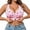 A-Pink650, variant on Daisy Bras For Older Women Front Closure Bralette Floral Print Lightweight Wirefree Comfort Bras Everyday Sleep Push Up Bras