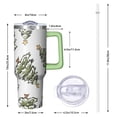 thumbnail image 2 of 40oz Winter Tumbler with Lid and Straw, Stainless Steel Cup with Handle Snowman Travel Coffee Mug, Christmas Gifts, 2 of 4