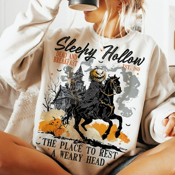 Sleepy Hollow Sweatshirt, Halloween Shirt, Vintage Halloween Sweatshirt, Halloween Sweatshirt, Halloween Shirt, Skeleton Sweatshirt, Pumpkin Sweatshirt