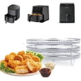 thumbnail image 2 of Welhammsae Round Air Fryer Rack, 3 Pcs Set, Food Grade Stainless Steel Grill Basket, Non Stick Mesh Basket Set, Compatible with Air Fryers, Oven, Microwave, Baking Accessories, 22.2 * 21 * 9.5cm, 2 of 7