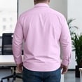 thumbnail image 5 of Mens Big and Tall Dress Shirts Button Down Shirts Long Sleeve Shirt Pink 3XL, 5 of 7