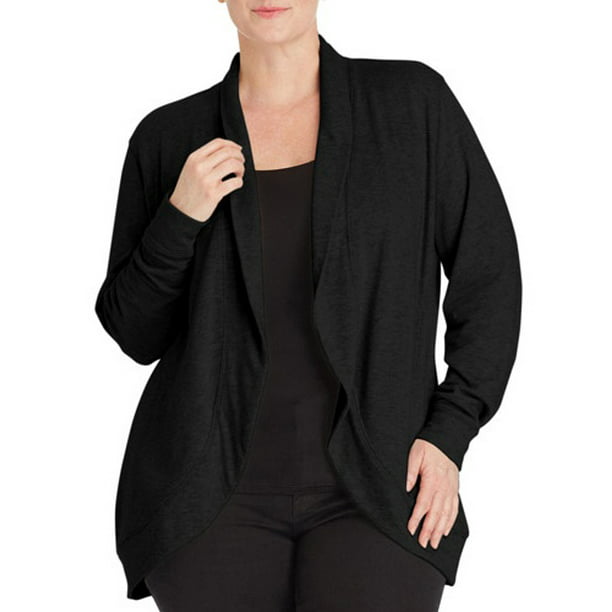 Danskin Now Women's Plus-Size Shawl Collar Cocoon Cardigan - Walmart.com