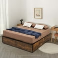 thumbnail image 3 of Gymax Cadre de Lit Plateforme Industriel Complet avec 4 Tiroirs, Rangement, Base de Matelas, 3 of 9