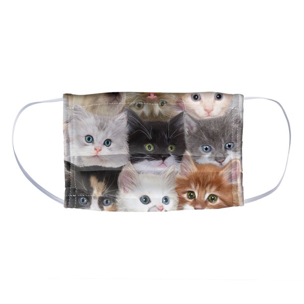 Popfunk Cats & Kittens 1Ply Reusable Face Mask Covering, Kids