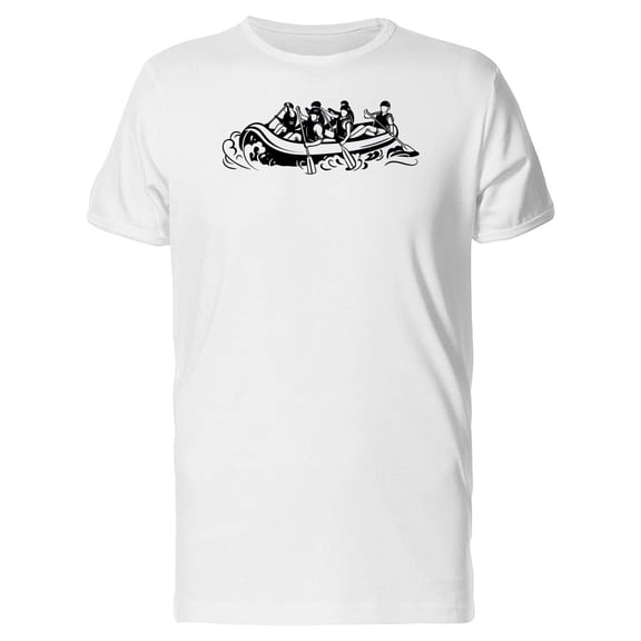 Rafting Boat B&W Tee Men's -Image by Shutterstock