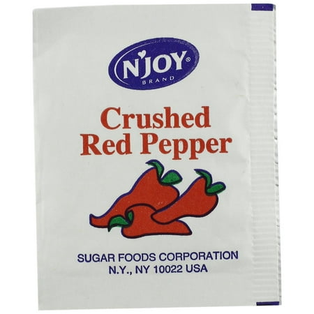 500 Hot Pepper - 500 PACKS : N'Joy Crushed Red Pepper, 1 Gram