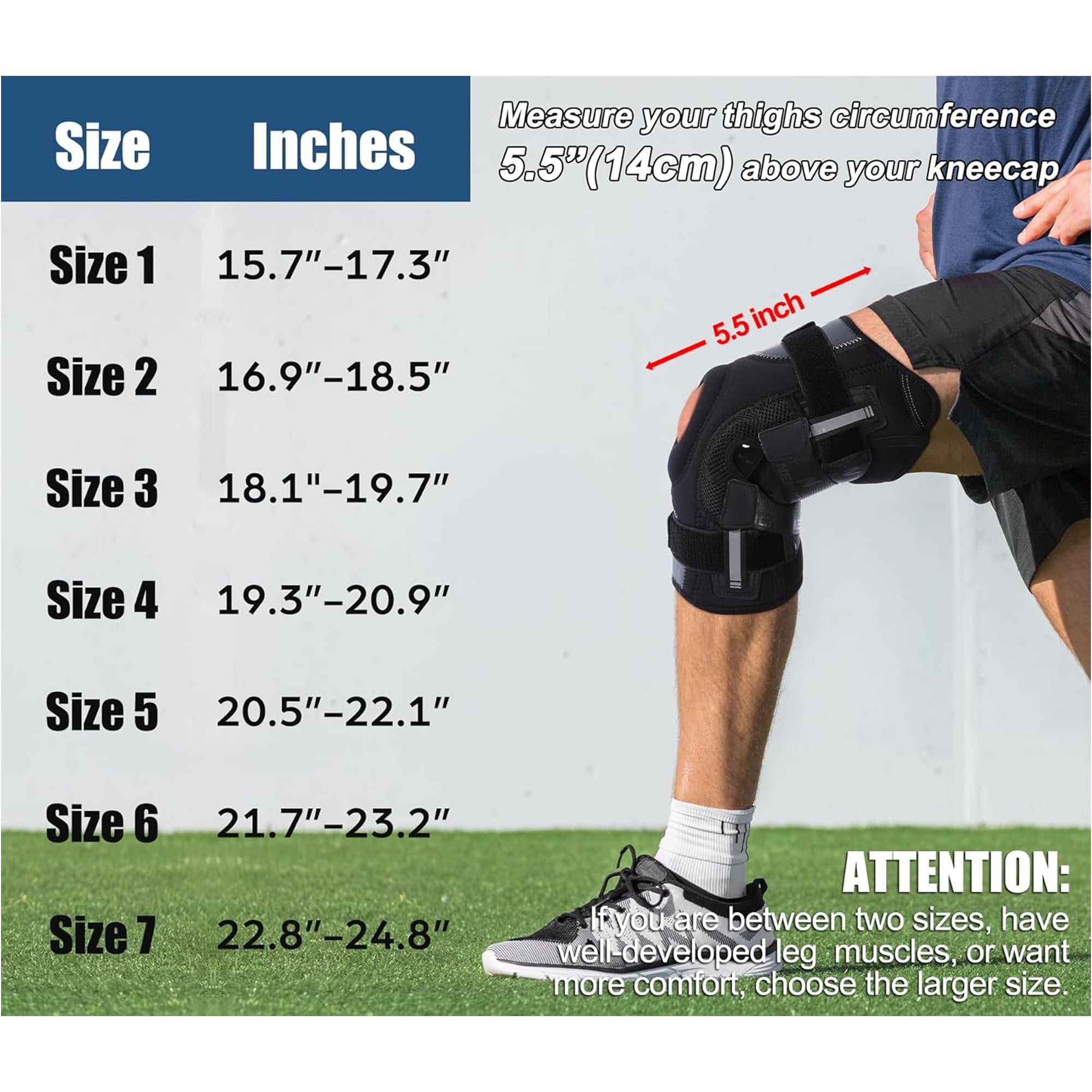 NEENCA Hinged Knee Brace with Patented X-Straps Fiting System,Knee Compression Sleeve Relieves Meniscus Tear,ACL,MCL,Knee Support and Knee Pain Relief,Men & Women-XL