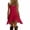 Red, variant on Royisotas Womens Solid Dress Cotton linen Ruffle Open back Spaghetti strap Summer Casual Juniors Soft Maxi Dress