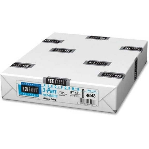 NCR Paper Xero/Form II Laser, Inkjet Carbonless Paper Letter - 8 1/2" x 11" - Smooth - 500 / Pack - Pink, Canary, Bright White