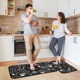 thumbnail image 6 of SKYSONIC Doodle Coffee Kitchen Rugs Set of 2, Black Cup Dessert Floor Runner Area Rug Washable Carpet Mat Perfect for Living Room Bedroom Entryway, 6 of 7