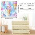 thumbnail image 6 of Yayeee 6 Pack Kitchen Dish Cloths Set for Washing Soft Drying Absorbent Microfiber Towels, Watercolor Ice Cream Pattern, 6 of 9