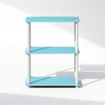 thumbnail image 5 of Furinno Turn-N-Tube Adult Living Room 3-Tiers Composite Wood Dimensions: 23W x 11D x 30H Shelf Unit, holds up to 45 lb Capacity, Light Blue & White, 5 of 6