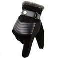 thumbnail image 3 of Touch Screen Winter Warm Men's Gloves Genuine Leather Casual Gloves Mittens for Men Outdoor Sport Full Finger Glove (Black-B), 3 of 6