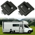 thumbnail image 3 of CROSSDESIGN Black RV Paddle Entry Door Lock Latch Handle Knob Deadbolt NEW Camper Trailer 2pcs, 3 of 12