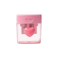 thumbnail image 5 of Hvmvliv Pencil Sharpener Four-Color Heart-Shaped Rotating Double Hole Pencil Sharpener With Transvisible Cover Portable Manual Planer For Office Pink, 5 of 6