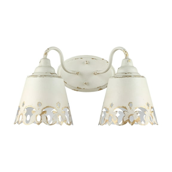 Golden Lighting 0883-Ba2 Eloise 2 Light 8" Wide Vanity Light - Off White