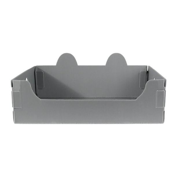 Arenero para gatos, inodoro portátil multifuncional, contenedor de arena para mascotas Gris