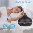 thumbnail image 6 of Aeshory Ultrasonic Series Wood Grain Essential Oil Diffuser Cool Mist Humidifier Black with Remote 550ml / 18.6oz, 6 of 8