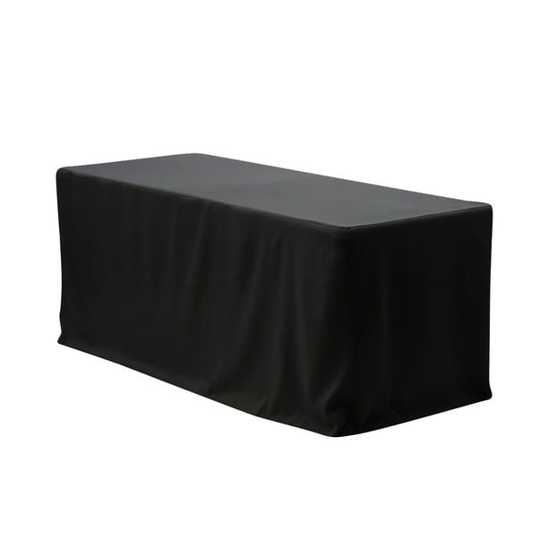 8 Ft Fitted Polyester Tablecloth, What Size Tablecloth For A Rectangle Table That Seats 8