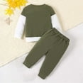 thumbnail image 4 of Gytharion Toddler Baby Boys 2 Piece Fall Outfit Sweatsuits Set Kids Fleece Long Sleeve Sweatshirts and Sweatpants Cute Casual Colorblocking Tracksuits Sets for Boys, 6M-3Y, 4 of 7