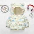 thumbnail image 3 of Hotiary Todddler Boys Girls Winter Puffer Jacket Kids Cartoon Print Warm Windproof Zip up Hooded Coat Children Lightweight Bear Ears Padded Down Outerwear Packable for 2-9 Years, 3 of 4