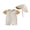 Beige, variant on BemeyourBBs Toddler Baby Boy Girl One Piece Swinsuit with Sun Hat Infant Boy Girl Bathing Suit Short Sleeve Rash Guard Swimwear Cute Contrast Color Zip Up Summer Beachwear