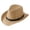 Khaki, variant on jiaxiM Panama Hat Men Summer Straw Cowboy Hat Wide Brim Sun Hat for Outdoor Fishing Travel and Gardening