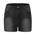 thumbnail image 5 of LYMAYTER Female Jeans Shorts Tight Stretchy Jeans Shorts Casual High Waisted Women Denim Shorts S-2XL, 5 of 8