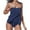 Navy#1, variant on Utoimkio Modest Tankini Swimsuits for Women Tummy Control Two Piece Bathing Suits Floral Print Swimdress with Boy Shorts Summer Casual Tankini Swimwear