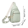 thumbnail image 2 of Men Messenger Bag Fashionable New Pattern Solid Color Layer Large Capacity Zipper Casual Chest Bag Shoulder Tote Bag, 2 of 3