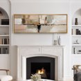thumbnail image 3 of Large Framed Canvas Print Neutral Beige & BlackWall Art Decorative Ready to Hang Painting for Living room Bedroom 60x20 inches Natural Frame, 3 of 7