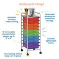 thumbnail image 5 of ECR4Kids 10-Drawer Value Mobile Storage Utility Cart, Craft Organizer, Assorted, 5 of 9