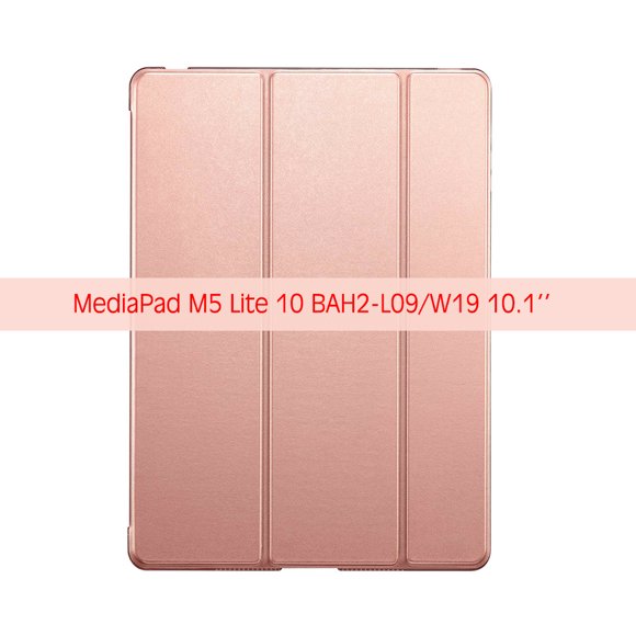 Étui pour Tablette pour HUAWEI MediaPad M5 Lite m5lite BAH2-L09/W19 10.1 Pouces C5 10.1 Pieds' Funda Dos PC Cuir PU Couverture Intelligente Mise en Veille Automatique MediaPad m5lite 10